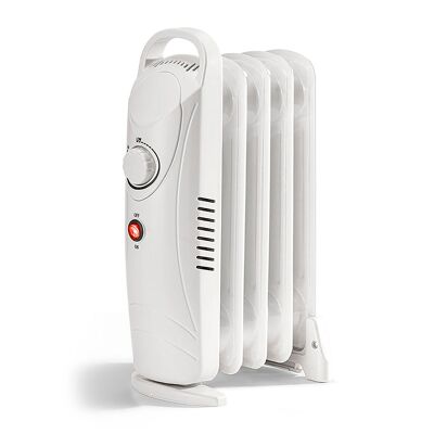Radiateur à 5 éléments d'une puissance de 650 W. Couleur blanche