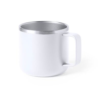 Taza térmica 350 ml doble apred frio/calor Color: Blanco