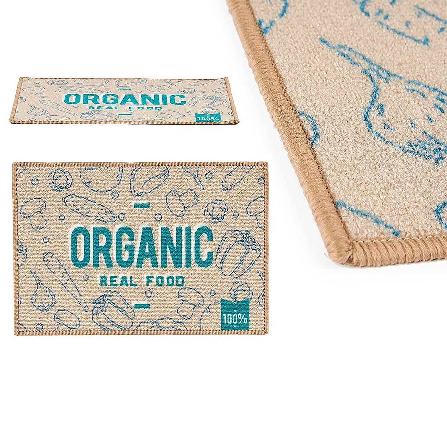 Tappeto multiuso organico 40x60 cm. Colore: tortora