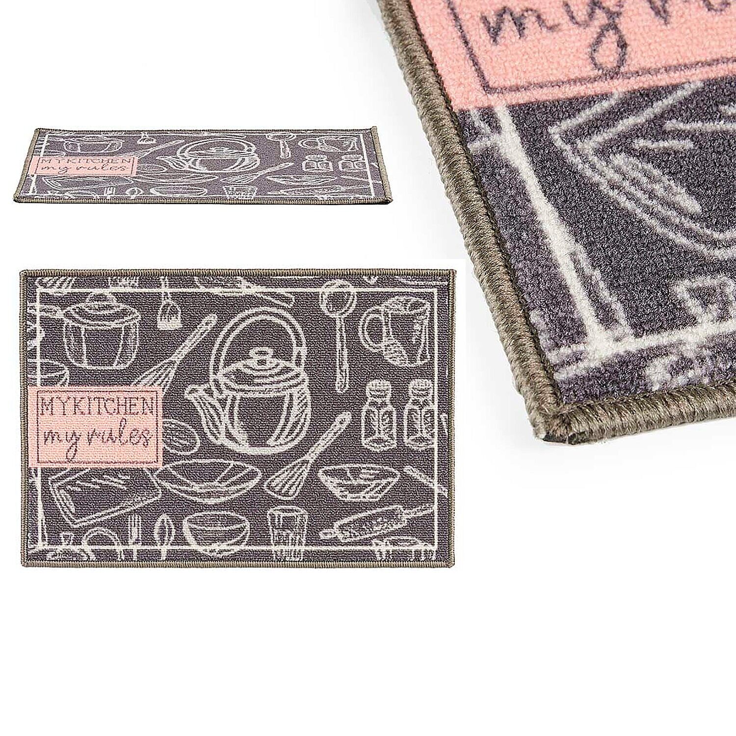 Tappeto multiuso organico 40x60 cm. Grigio