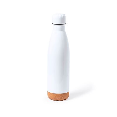 Bidón acero y corcho 750 ml Color: Blanco
