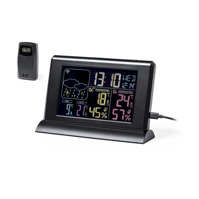 Weather Station Indoor/Outdoor Temperature.USB Connection Adapter Color: Black