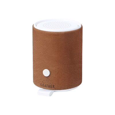 RABS-Lautsprecher und Bluetooth-Leder. Schallleistung 3 W. 400 mAh Batterie Farbe: Braun