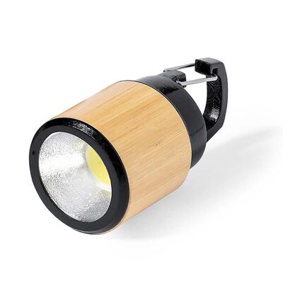 Lampe de poche 3 LED. bambou naturel.Piles bouton incluses Couleur : Bois