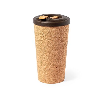 Verre thermique en liège naturel 500 ml Couleur : Marron clair