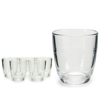 Coffret de 6 verres taillés 9 cl. Couleur transparente
