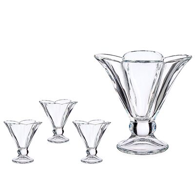 Set of 6 ice cream glasses 20 cl. Transparent color