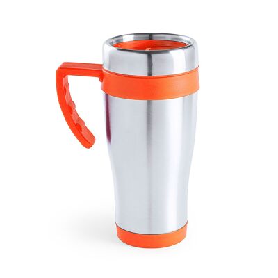 Double-walled hot/cold thermal glass 450 ml Color: Orange