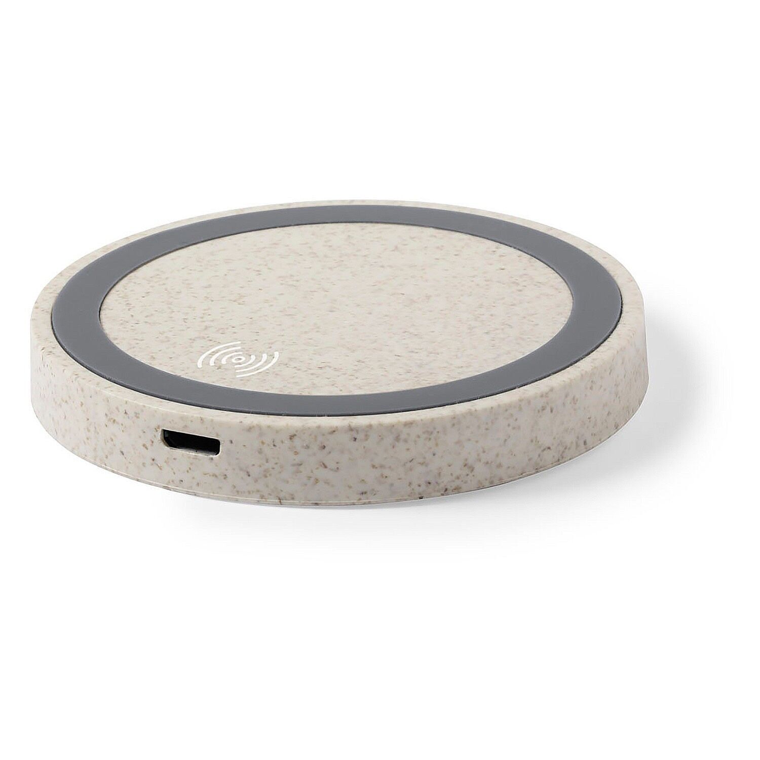Caricabatterie wireless in fibra di grano Nature da 5 W. Colore: Beige