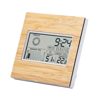 Nature Bamboo Weather Station Color: Wood