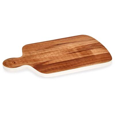 WOODEN CUTTING BOARD WITH WHITE EDGE 40CM Color: Wood