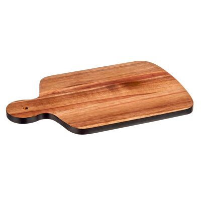 WOODEN CUTTING BOARD WITH BLACK EDGE 40CM Color: Wood