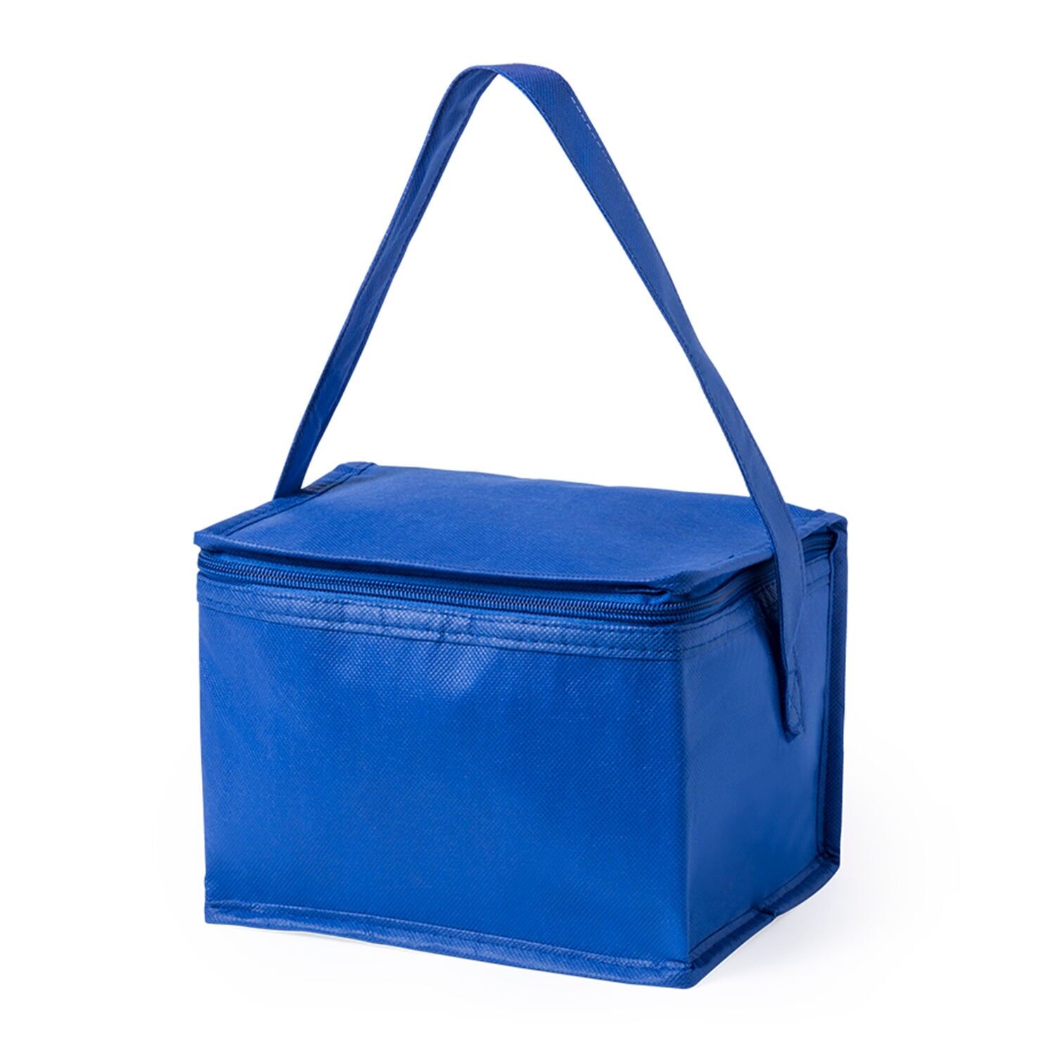 Frigorifero portatile Hertum per 6 lattine, con interno isotermico rifinito in alluminio. Colore blu