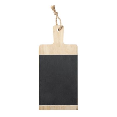 Sisim table made of slate and bamboo.Color: Beige