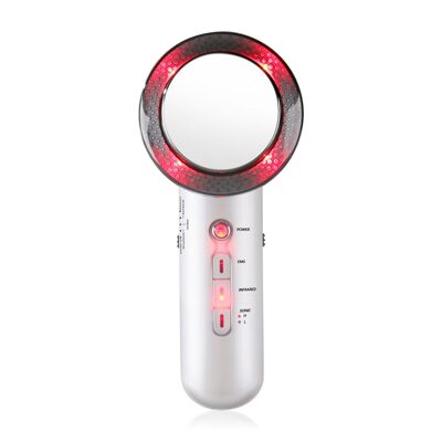 Cura della pelle 3 in 1: EMS + microcorrenti ultrasoniche + luce infrarossa LED. Colore bianco