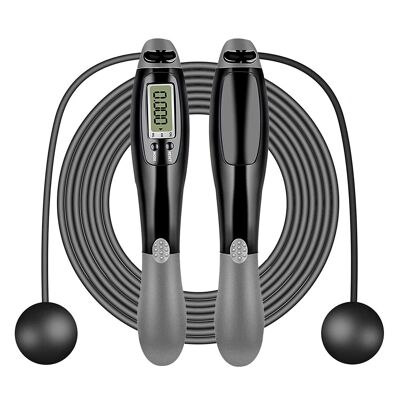 Comba de fitness para adultos con contador digital inteligente y estimación de calorías quemadas. Color: Negro