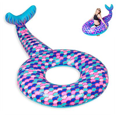 Galleggiante a forma di coda di sirena. 170x120cm. Colore: Fucsia