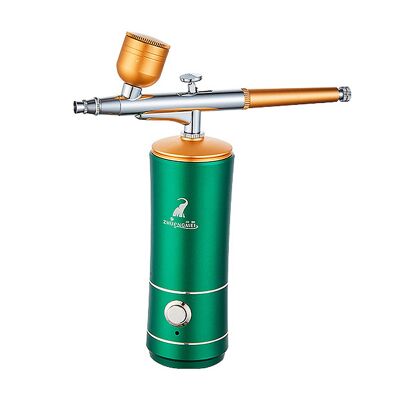 Aerografo a spruzzo con iniezione di ossigeno ad alta pressione, per ringiovanimento e bellezza del viso.Seconda generazione.Pressione dell'aria 180 kpa, portata 7 l/min. Colore: verde