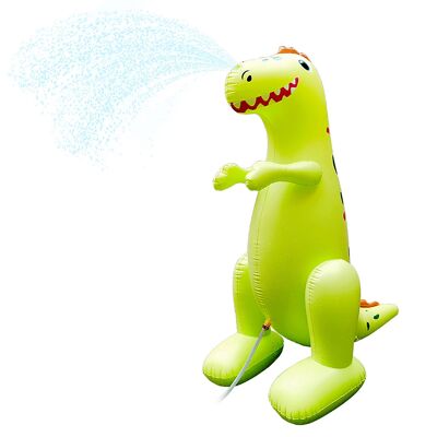 Dinosauro T-Rex gonfiabile gigante con spruzzatore d'acqua. 180x130cm. Colore: verde