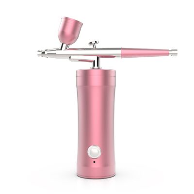 Aerografo a spruzzo per iniezione di ossigeno, ringiovanimento del viso e bellezza.Seconda generazione.Pressione dell'aria 145 kpa, portata 6 l/min. Colore: Rosa