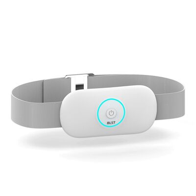 Cinturón electrónico portátil EMS, estimulador de músculos abdominales de baja frecuencia Color: Blanco
