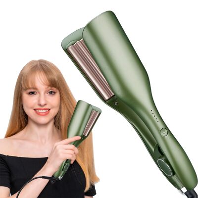 Moldeador de pelo RZ005. 80W. Temperatura de 130 a 210 grados. Color: Verde