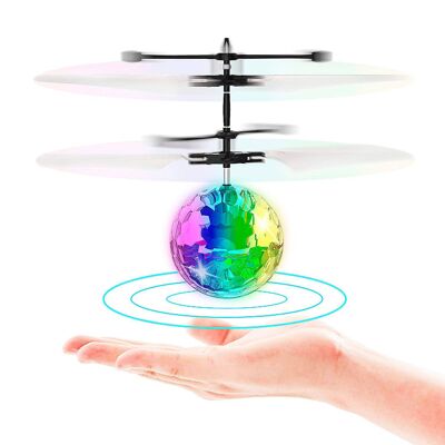Intelligent induction light flying ball. IR tracking sensors. Transparent color