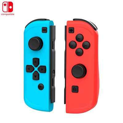 Mandos TNS1810 tipo Joy-Con compatibles con Nintendo Switch. Color: Azul/Rojo