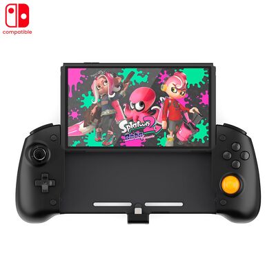 Mando Grip compatible con Nintendo Switch TNS-1125. Conexión auto, funciones mapping, motores de vibración, sensores giroscópicos Color: Negro