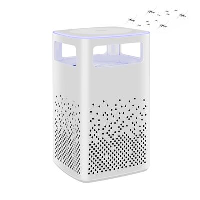 Piège à moustiques électrique, avec lumière LED, aspirateur et réservoir. Couleur blanche