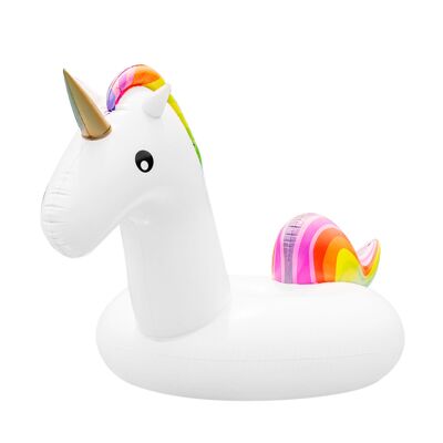 Giant unicorn-shaped float. 250x110cm. White color
