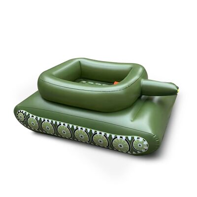 Tanque flotador con pulverizdor cañon de agua. 155x112cm. Color: Verde Militar
