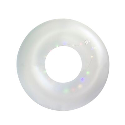 Inflatable round mattress with multi-color LED lights. 105cm.Color: Multicolor