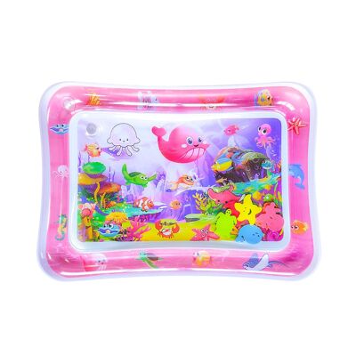 Pink seabed design inflatable children's mattress. 70x50cm.Color: Pink
