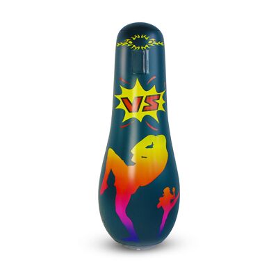 Punching ball tentetieso hinchable, practica karate, boxeo. 165cm. Color: Multicolor