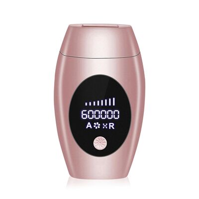 IPL pulsed light epilator. Quartz lamp, 600.000 pulses, adjustable in 8 levels. Full body.Color: Rose Gold