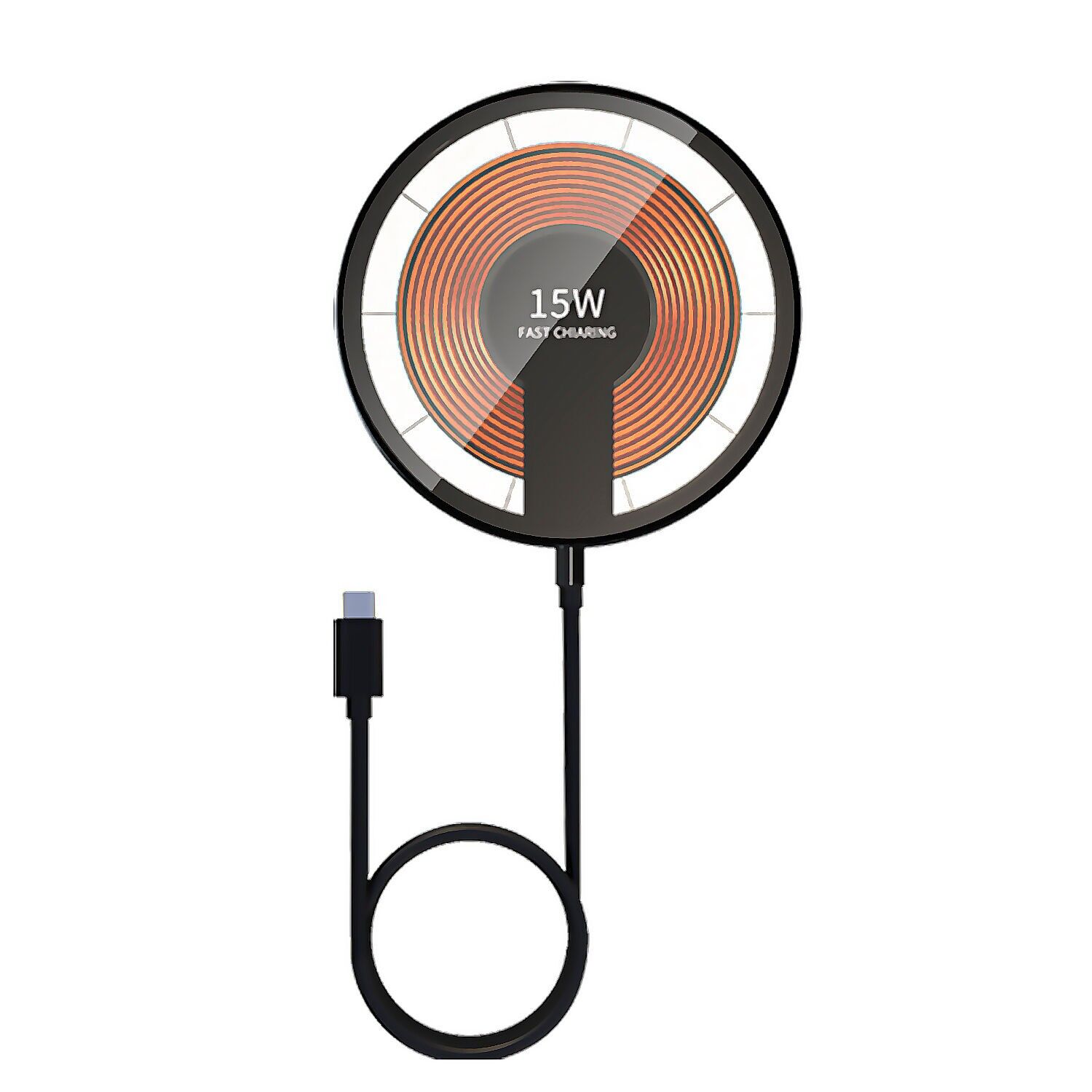 Caricabatterie wireless Magsafe, 15 W. Colore nero