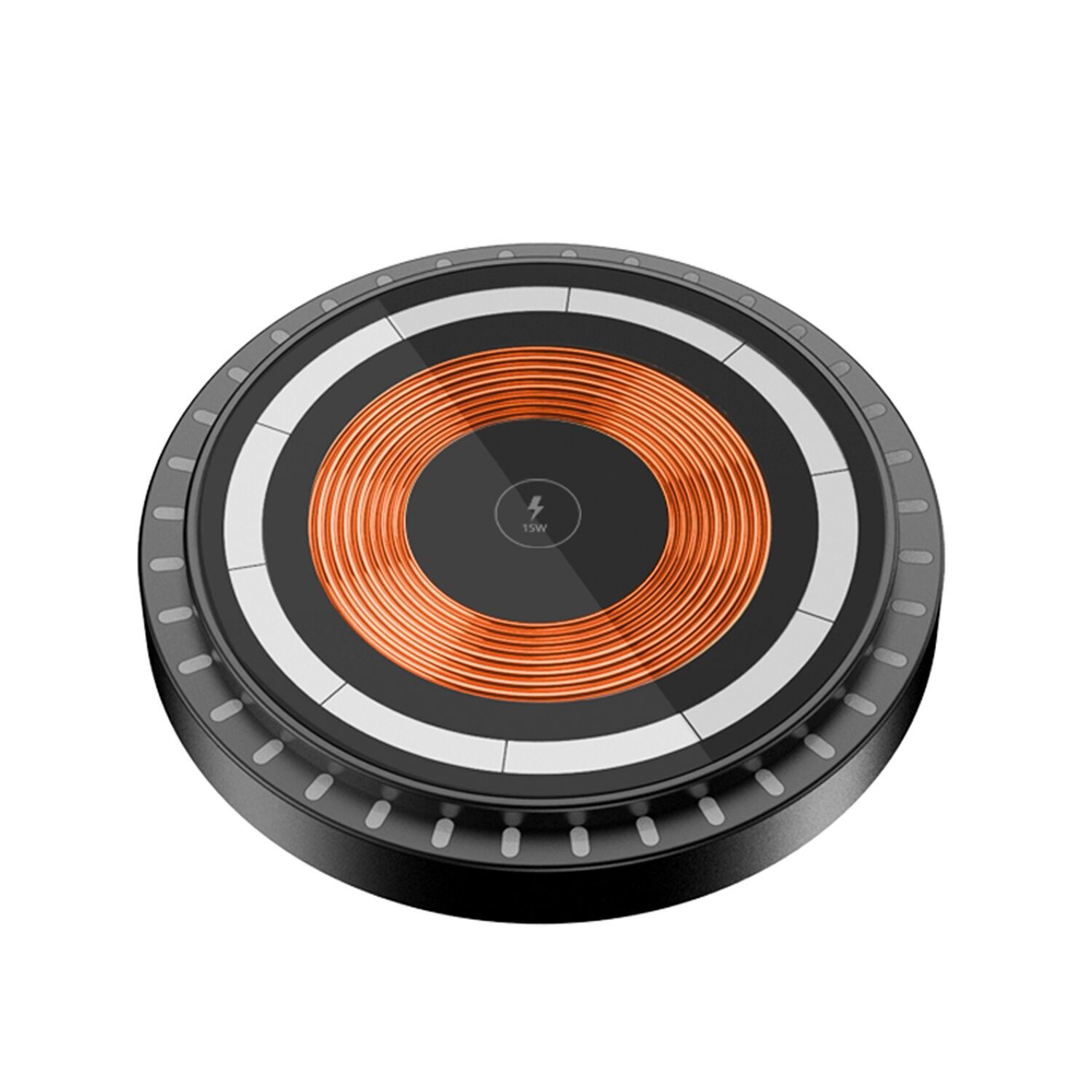 Base di ricarica Magsafe da 15 W con luci LED ambientali. Colore nero