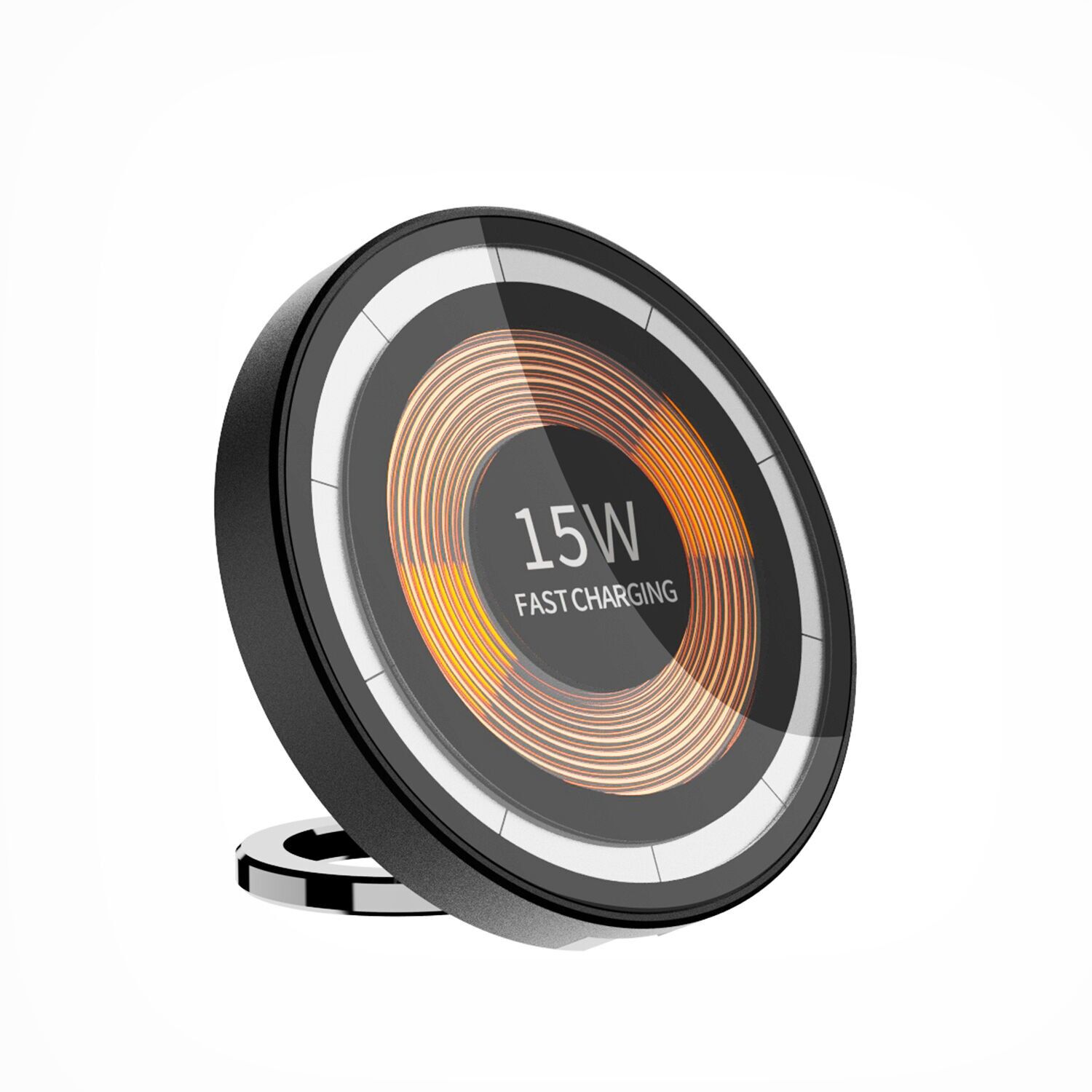 Base di ricarica pieghevole Magsafe da 15 W con funzione di supporto. Colore nero