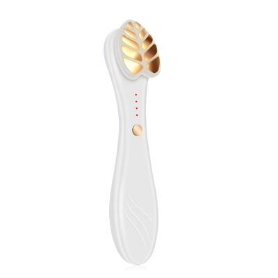 Instrumento de belleza con microcorrientes EMS, vibración, calor y tratamiento de luz roja. Color: Blanco