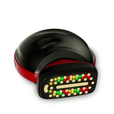 Instrumento de belleza facial. EMS micro electricidad + impulso + calor, combinada con la introducción de esencia, acelera la absorción de nutrientes por la piel. Color: Negro/Rojo