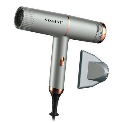 Secador de pelo profesional 1600w. Diseño innovador mecánica de fluidos. Color: Gris
