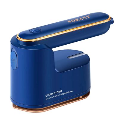 Mini ferro da stiro elettrico portatile con sistema a vapore, serbatoio da 125 ml. Colore blu