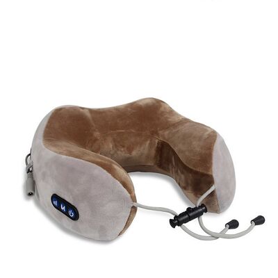 Cuscino massaggiante cervicale con 2 modalità e calore a infrarossi. Memory foam ad alta densità. Colore bianco