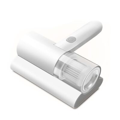 Aspirapolvere portatile e senza fili con luce UV, rimuove polvere, acari, peli di animali, ecc. Colore bianco