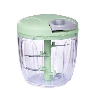 Picadora multiusos con cuchillas de acero inoxidable, corte multidireccional y 900ml de capacidad. Color: Verde Claro