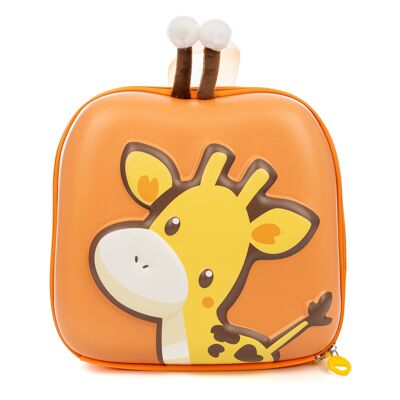 Children's backpack with giraffe design. With padded, breathable and adjustable backrest and shoulder pads.Color: Orange