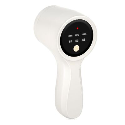 Rimuovi-pelucchi per uso domestico, con schermo indicatore della batteria e 3 livelli di potenza. Colore: bianco sporco