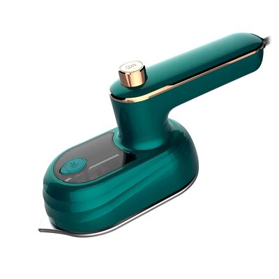 Mini ferro da stiro elettrico portatile da viaggio con sistema a vapore, include un contenitore per riempire il serbatoio da 50 ml. Colore: verde