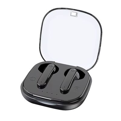 Casque Bluetooth TWS S5. Contrôle tactile. Base de chargement 300mAh + 30mAh. La couleur noire